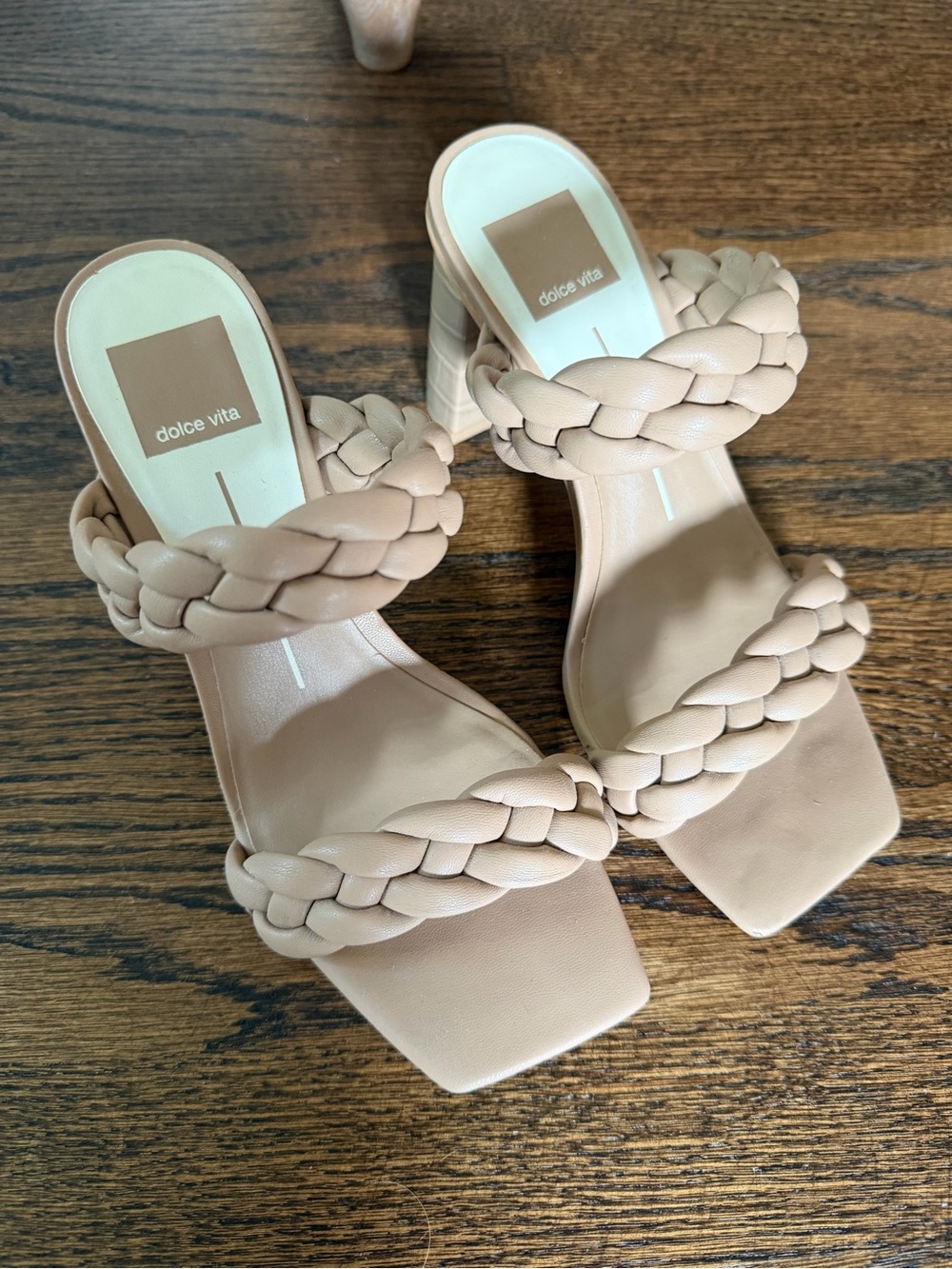 Dolce Vita Pailey Braided Double-Strap Block Heel Sandals